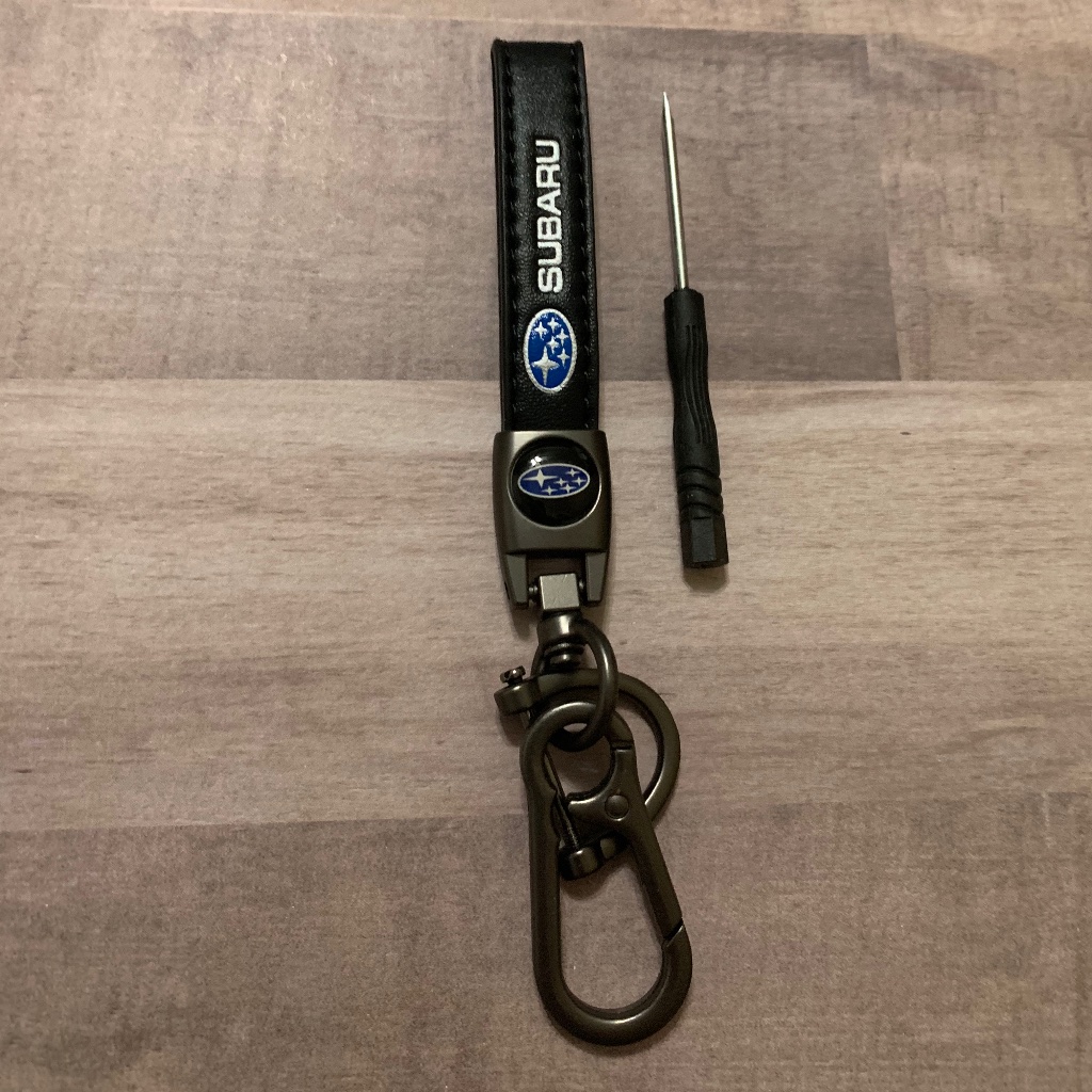 Subaru Key Fob Leather Key Ring Lanyard